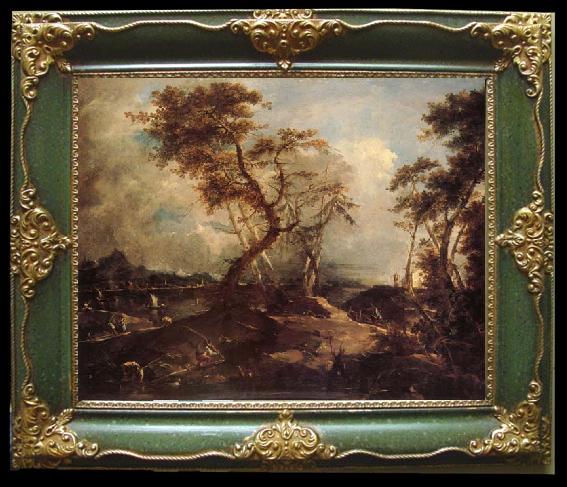 framed  Francesco Guardi Landscape, Ta119-4